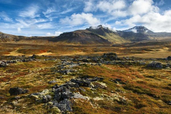 Iceland, Snaefellsnes Peninsula Autumn landscape